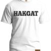 Mens white T-Shirt with black hakgat print