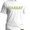 Mens white T-Shirt with light green hakgat print