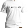 Mens white T-Shirt with black kak fancy print