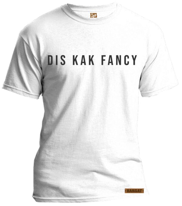 Mens white T-Shirt with black kak fancy print