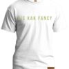 Mens white T-Shirt with light green kak fancy print