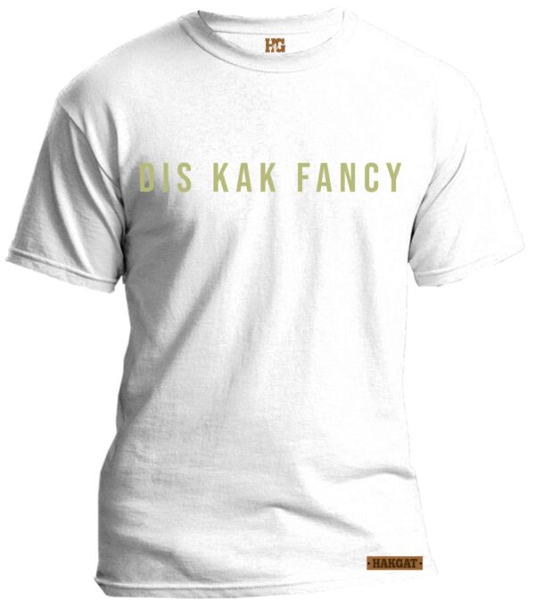 Mens white T-Shirt with light green kak fancy print