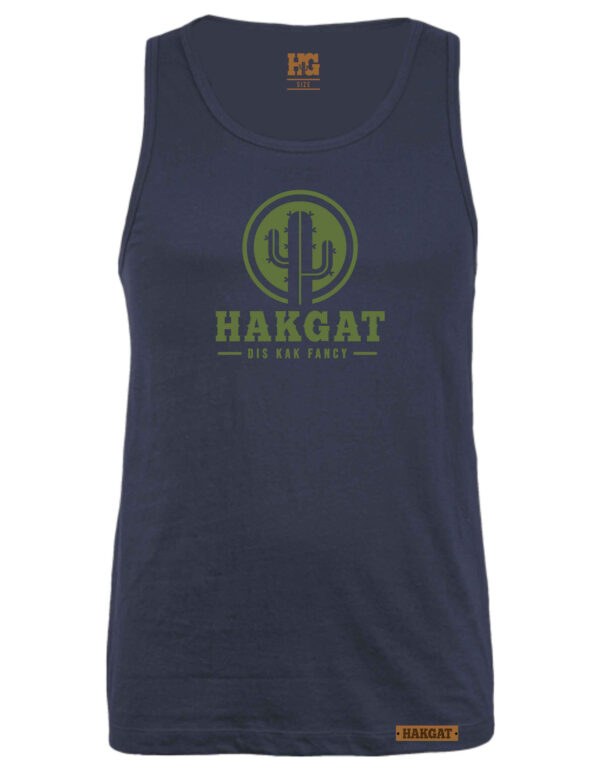 Mens Navy Vest - Cactus Print