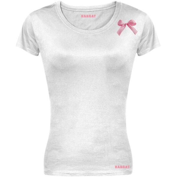 Ladies Cut T-shirt - Coquette Pink Bows - Design 6