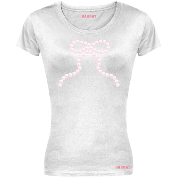 Ladies Cut T-shirt - Coquette Pink Bows - Design 8