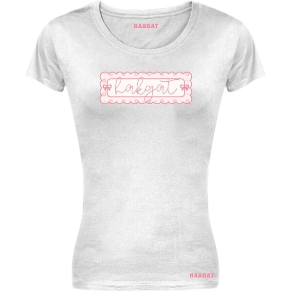 Ladies Cut T-shirt - Coquette Pink Bows - Design 9